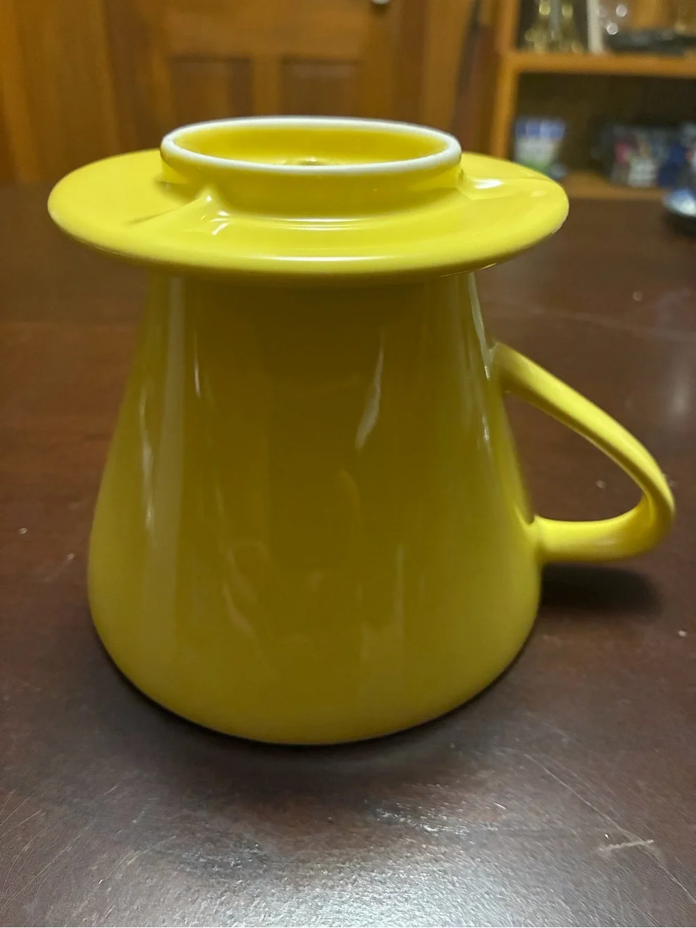 Yellow Ceramic Coffee Dripper - Classic Pour-Over Brewer